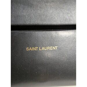 Saint Laurent Black Leather Sunglass Eyeglass Case Pouch Holder Only